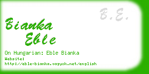 bianka eble business card